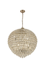 Coniston French Gold Crystal Ceiling Lights Diyas Contemporary Crystal Ceiling Lights